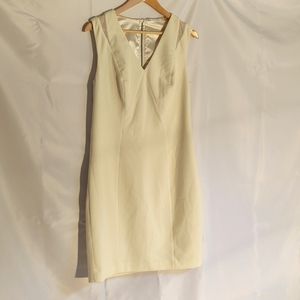 Tahari Cream Sheath Dress Sz 12